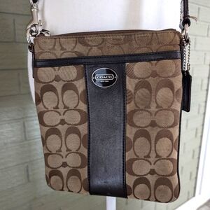 Coach Brown and Black Crossbody Bag